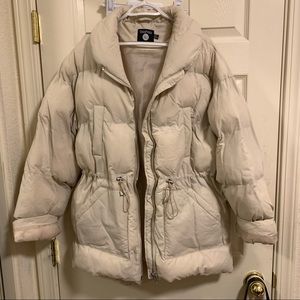 Boohoo cream puffer jacket